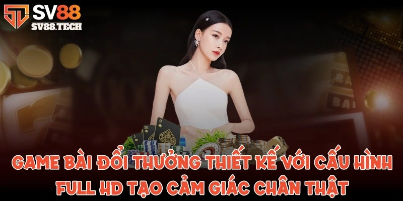 Game bài đổi thưởng thiết kế với cấu hình full HD tạo cảm giác chân thật